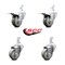 Service Caster 3 Inch Gray Poly Swivel 3/4 Inch Square Stem Caster Total Lock Brakes SCC, 2PK SCC-SQTTL20S314-PPUB-GRY-34-2-S-2 - alternate 6